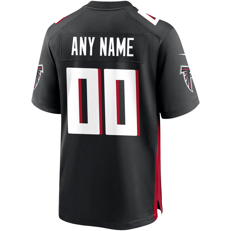 Men's Atlanta Falcons Black Custom Game Jersey