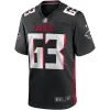 Men's Atlanta Falcons Chris Lindstrom Black Game Jersey