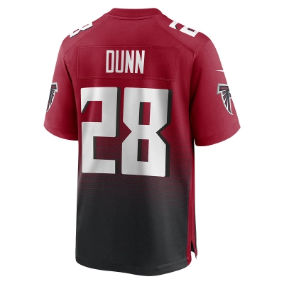 Men's Atlanta Falcons Warrick Dunn Red Retired Player Alternate Game Jersey 02