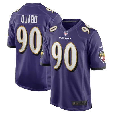 Men's Baltimore Ravens David Ojabo Purple Player Game Jersey 01