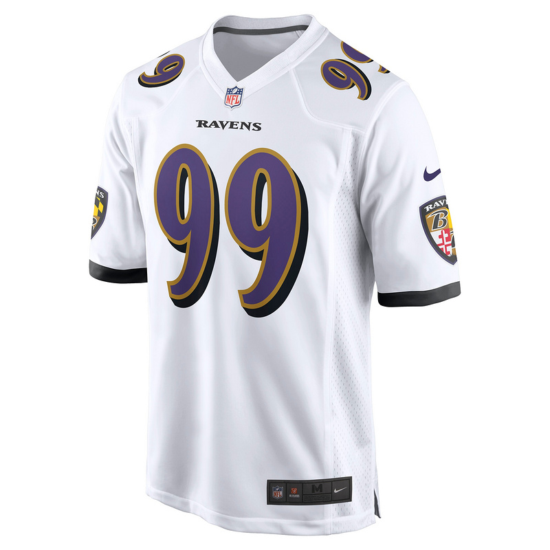 Men's Baltimore Ravens Odafe Oweh White Game Jersey