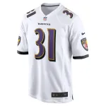 Men's Baltimore Ravens Jamal Lewis White Retired Player Game Jersey