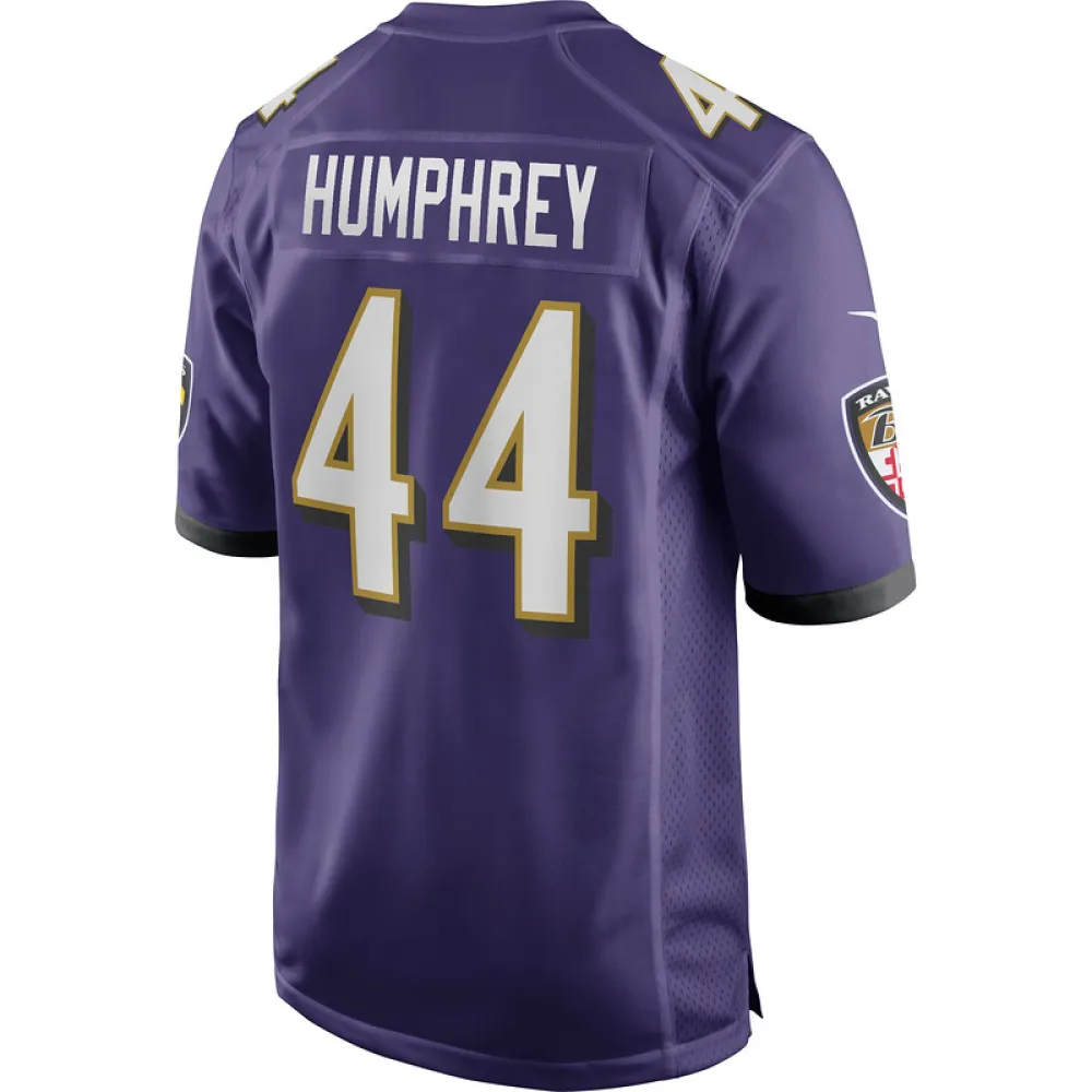 Men's Baltimore Ravens Marlon Humphrey Purple Game Jersey