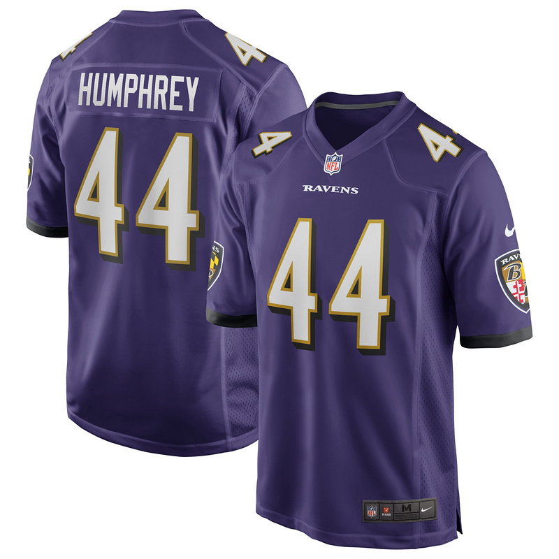 Men's Baltimore Ravens Marlon Humphrey Purple Game Jersey
