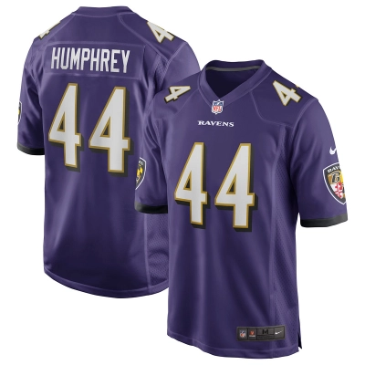 Men's Baltimore Ravens Marlon Humphrey Purple Game Jersey 01