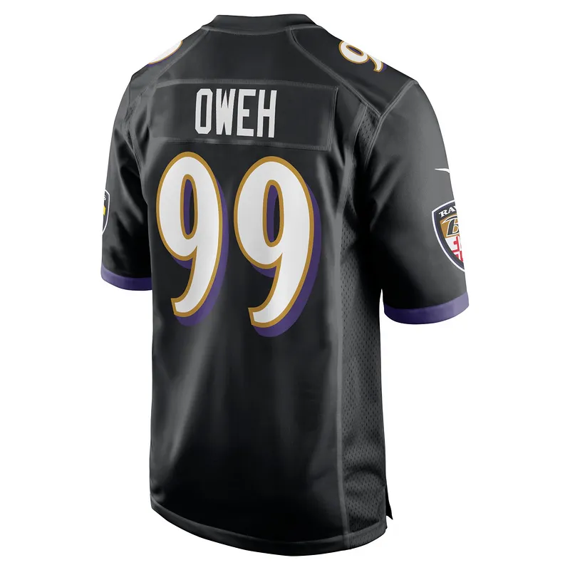 Men's Baltimore Ravens Odafe Oweh Black Game Jersey