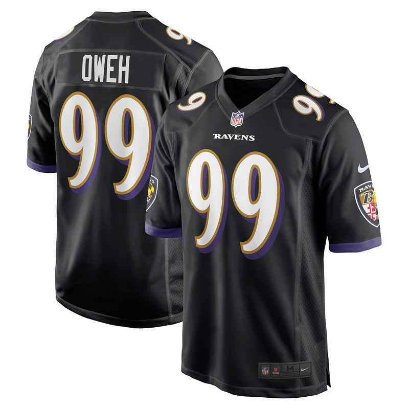 Men's Baltimore Ravens Odafe Oweh Black Game Jersey