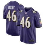 Men's Baltimore Ravens Nick Moore Purple Game Jersey