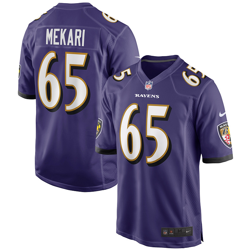 Men's Baltimore Ravens Patrick Mekari Purple Game Player Jersey