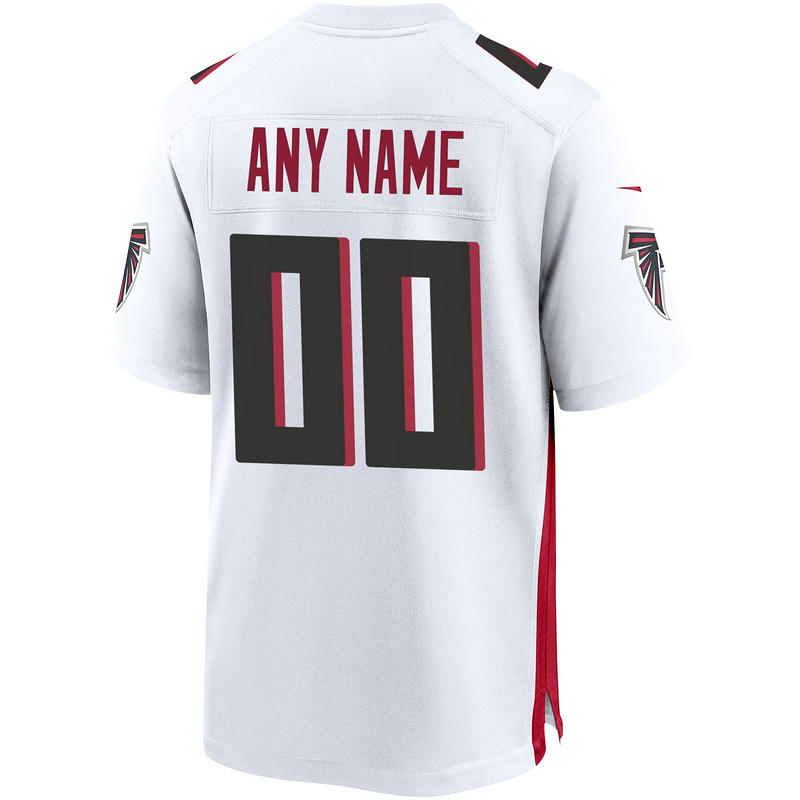 Men's Atlanta Falcons White Custom Game Jersey