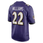 Men's Baltimore Ravens Damarion Williams Purple Player Game Jersey