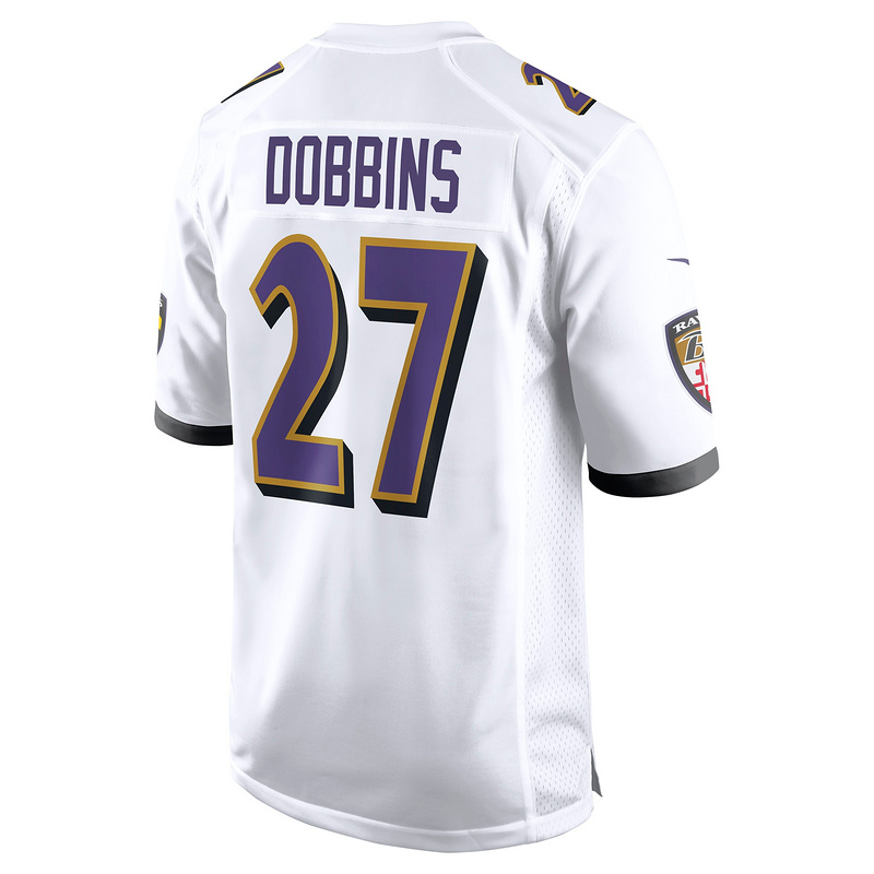Men's Baltimore Ravens J.K. Dobbins White Game Jersey