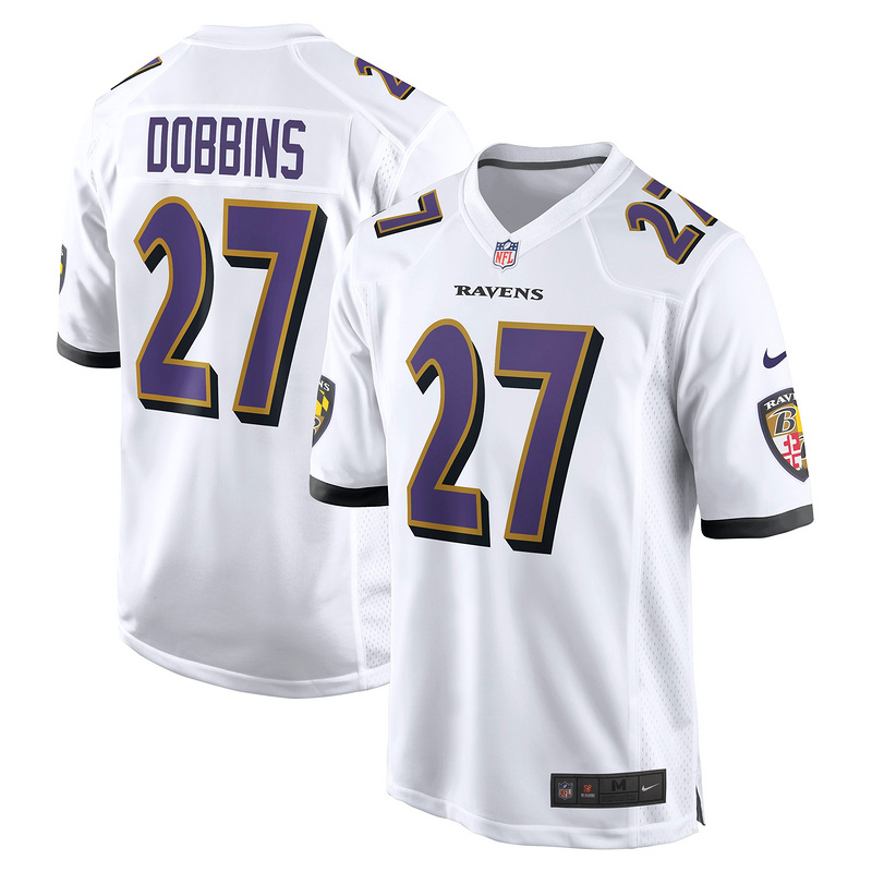 Men's Baltimore Ravens J.K. Dobbins White Game Jersey