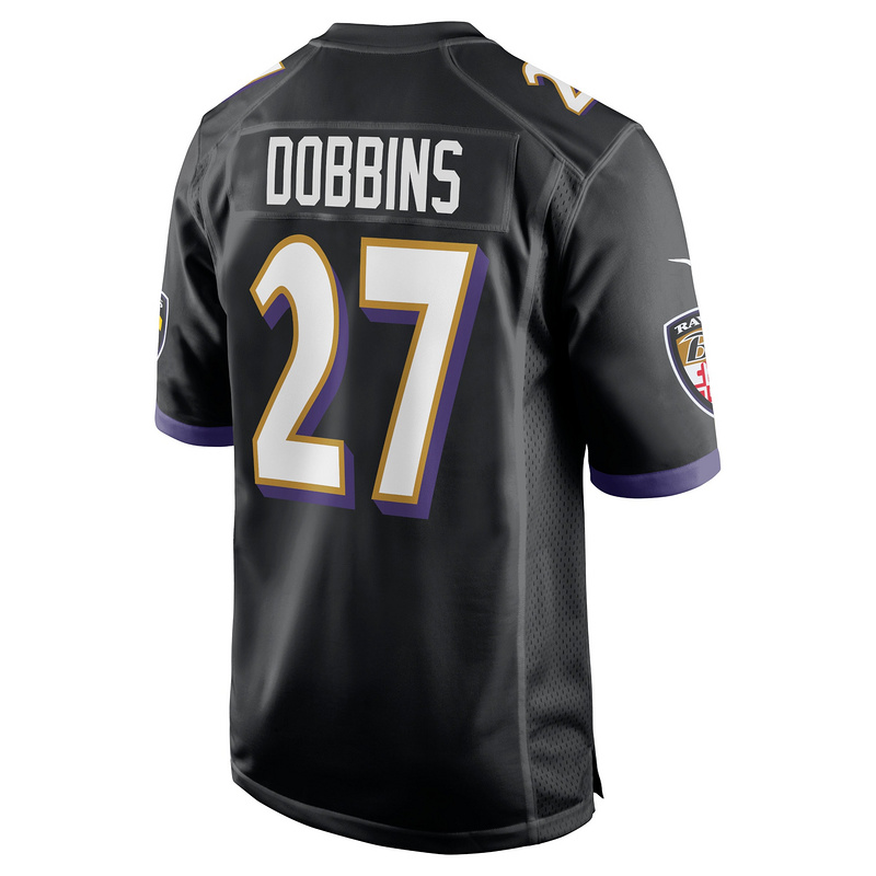 Men's Baltimore Ravens J.K. Dobbins Black Game Jersey