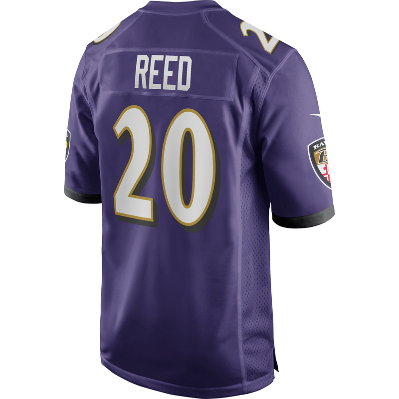 Men's Baltimore Ravens Ed Reed Purple Game Retired Player Jersey