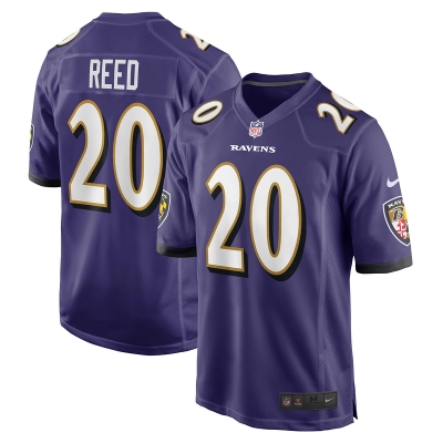 Men's Baltimore Ravens Ed Reed Purple Retired Player Game Jersey 01