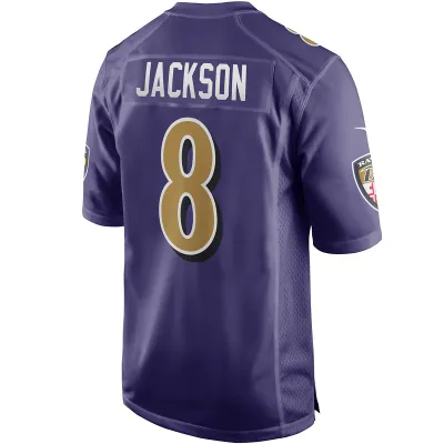 Men's Baltimore Ravens Lamar Jackson Purple Alternate Game Jersey 02