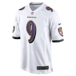 Men's Baltimore Ravens Justin Tucker White Game Jersey