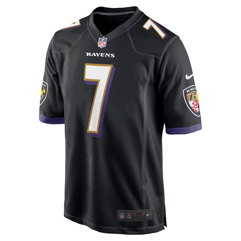 Men's Baltimore Ravens Rashod Bateman Black Game Player Jersey