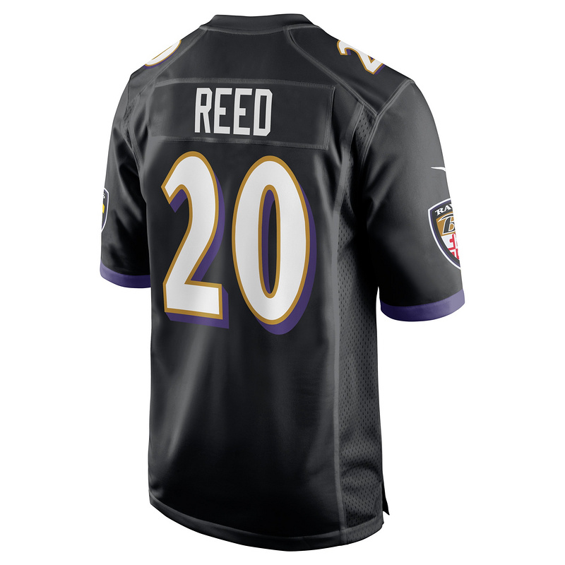 Men's Baltimore Ravens Ed Reed Black Retired Player Jersey