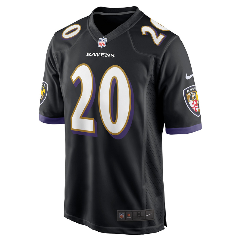Men's Baltimore Ravens Ed Reed Black Retired Player Jersey
