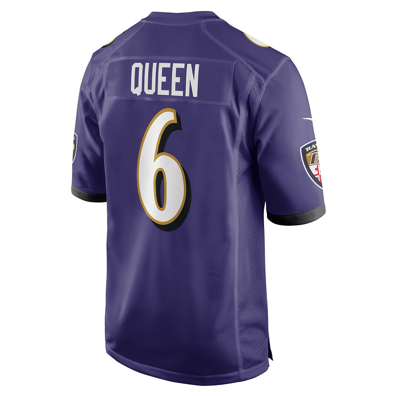 Men's Baltimore Ravens Patrick Queen Purple Game Player Jersey