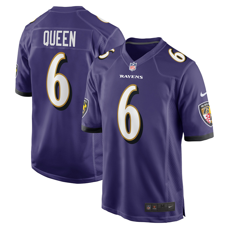 Men's Baltimore Ravens Patrick Queen Purple Game Player Jersey