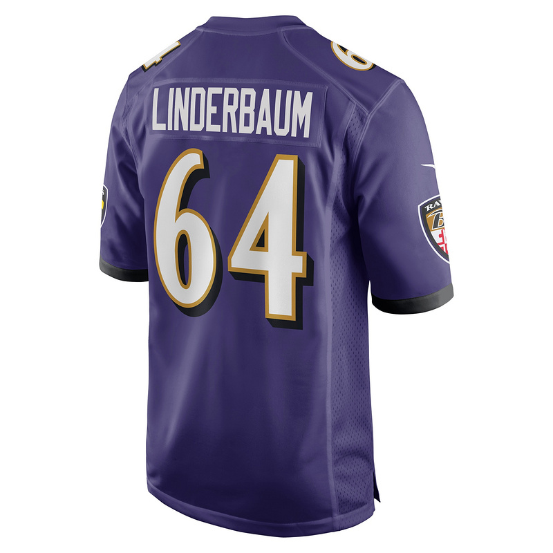 Men's Baltimore Ravens Tyler Linderbaum Purple Player Game Jersey