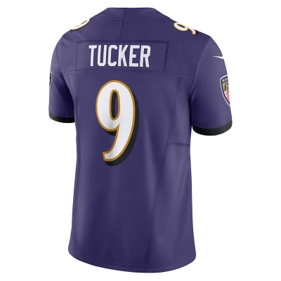 Men's Baltimore Ravens Justin Tucker Purple Vapor F.U.S.E. Limited Jersey 02