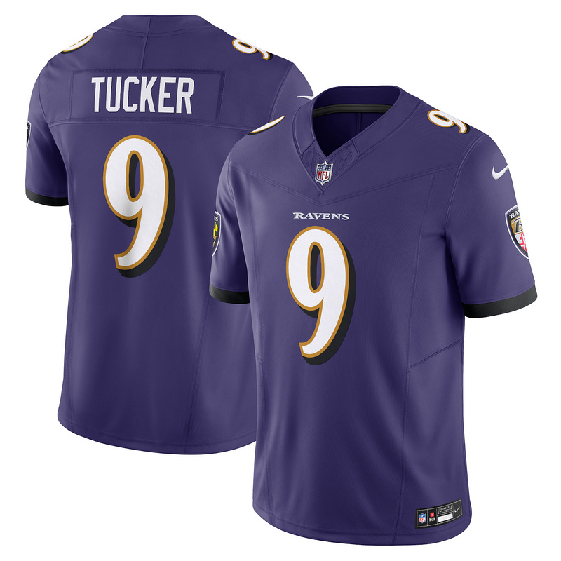 Men's Baltimore Ravens Justin Tucker Purple Vapor F.U.S.E. Limited Jersey