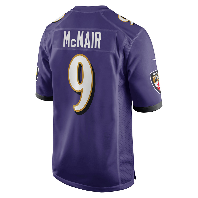 Men's Baltimore Ravens Steve McNair Purple Game Retired Player Jersey