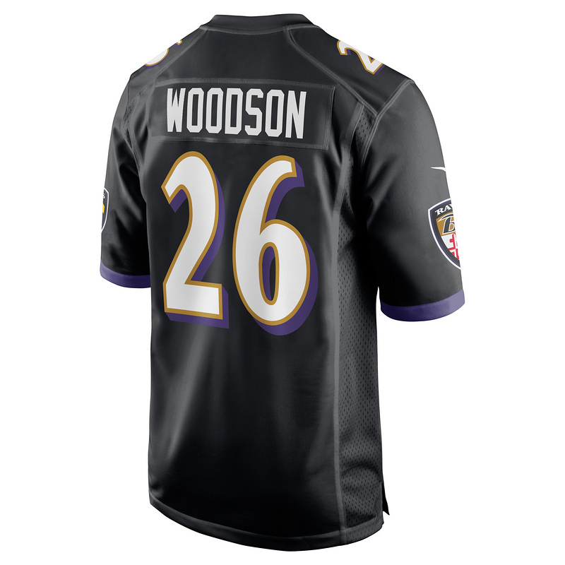 Men's Baltimore Ravens Rod Woodson Black Retired Player Jersey
