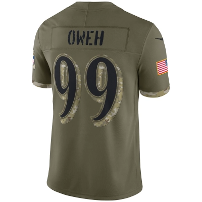 Men's Baltimore Ravens Olive 2022 Salute To Service Limited Jersey 02