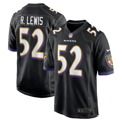 Men's Baltimore Ravens Ray Lewis Black Retired Player Jersey 01