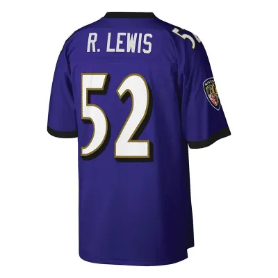 Men's Baltimore Ravens Ray Lewis Purple Big& Tall 2000 Retired Player Replica Jersey 02