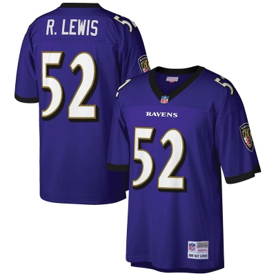 Men's Baltimore Ravens Ray Lewis Purple Big& Tall 2000 Retired Player Replica Jersey 01