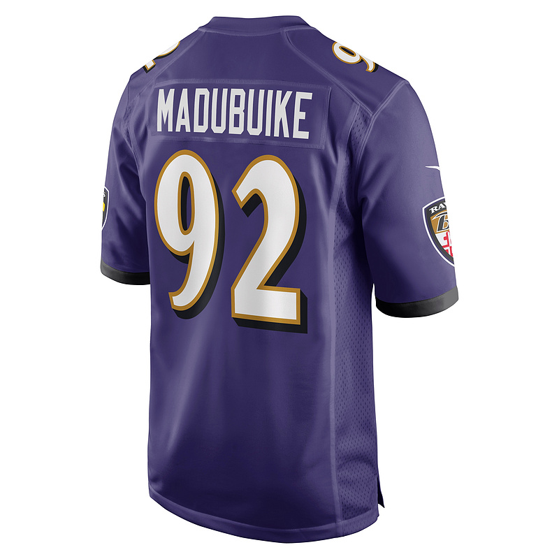 Men's Baltimore Ravens Justin Madubuike Purple Game Player Jersey