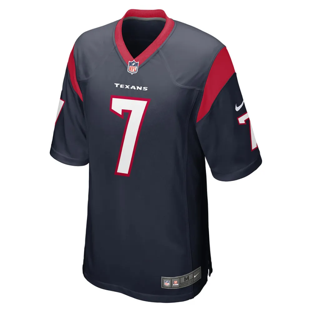 Men's Houston Texans C.J. Stroud Navy 2023 NFL Draft First Round Pick Game Jersey