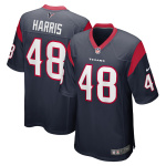 Men's Houston Texans Christian Harris Navy Game Player Jersey