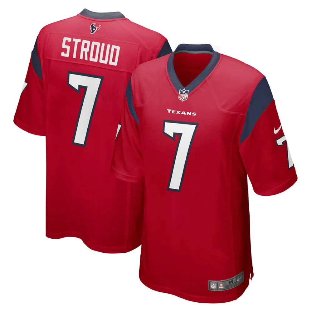 Men's Houston Texans CJ Stroud Red 2023 NFL Draft First Round Pick Alternate Game Jersey