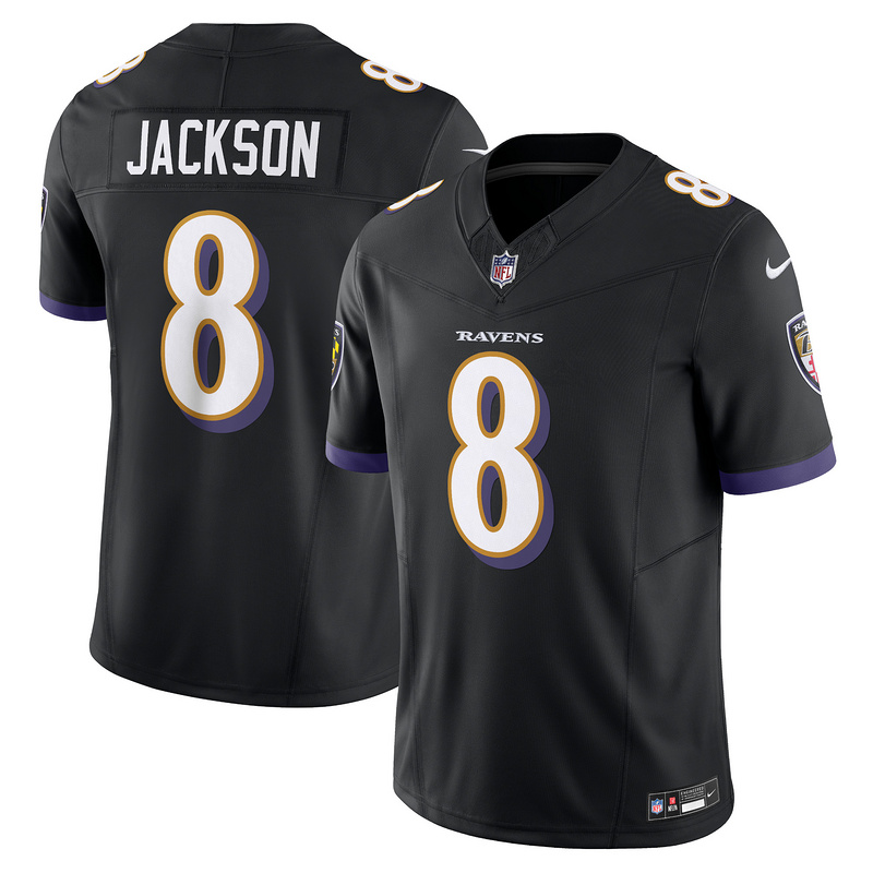 Men's Baltimore Ravens Lamar Jackson Black Vapor F.U.S.E. Limited Jersey