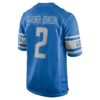 Men's Detroit Lions Chauncey Gardner-Johnson Blue Game Player Jersey 02