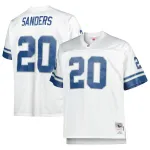 Men's Barry Sanders White Big & Tall 1996 Retired Player Replica Jersey
