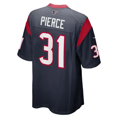 Men's Houston Texans Dameon Pierce Navy Game Player Jersey 02