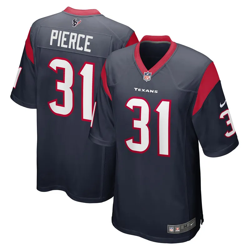 Men's Houston Texans Dameon Pierce Navy Game Player Jersey