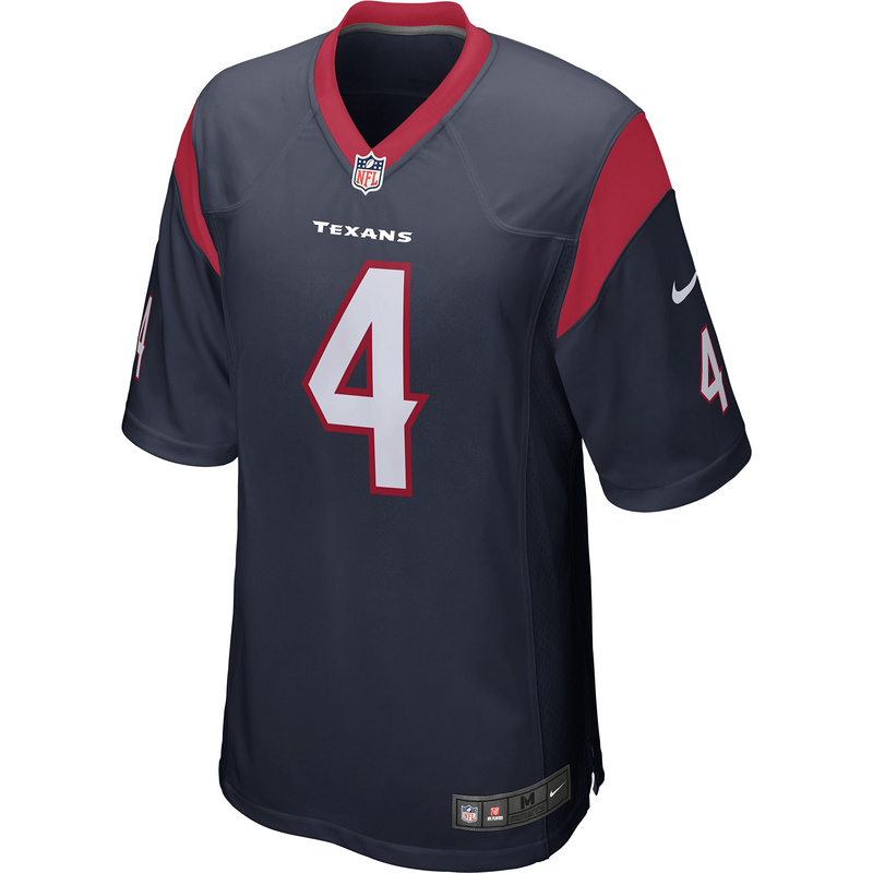 Men's Houston Texans Deshaun Watson Navy Game Jersey