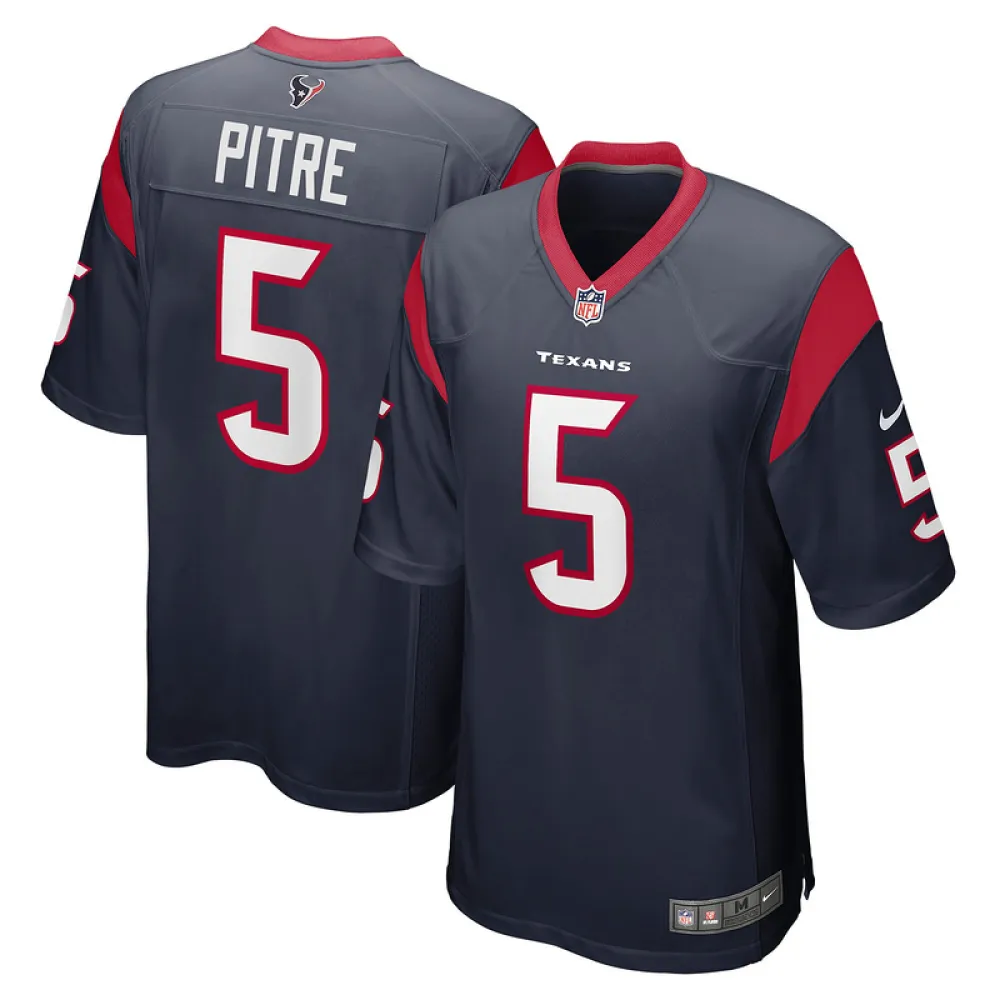 Men's Houston Texans Jalen Pitre Navy Game Player Jersey