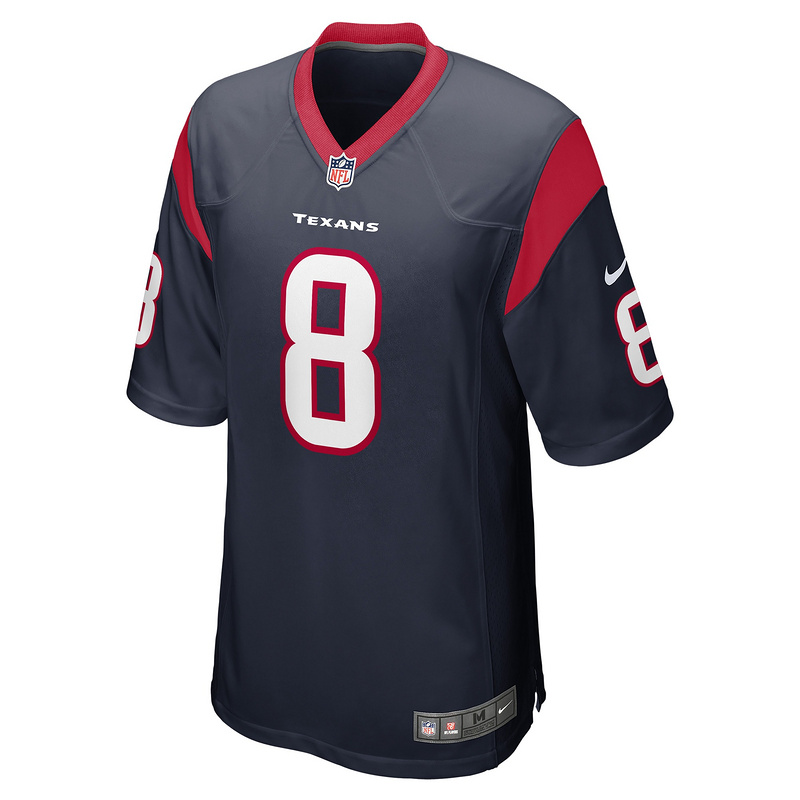 Men's Houston Texans John Metchie III Navy Game Player Jersey