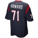 Men's Houston Texans Tytus Howard Navy Game Jersey