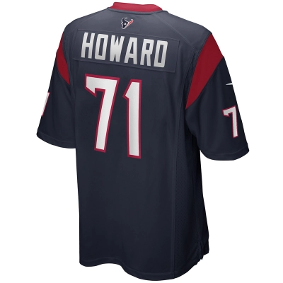 Men's Houston Texans Tytus Howard Navy Game Jersey 02